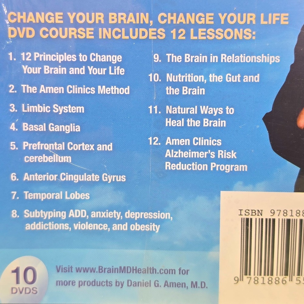 Dr Daniel‎ Amen Brain Box X + Change Your Brain Coaching Program DVD Sets - NEW - Picture 9 of 9